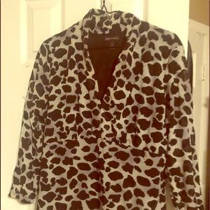 Dana Buchman leopard pullover top